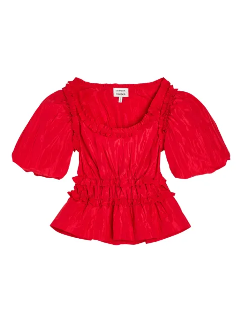 DAMSON MADDER everly ruffled puff-sleeve blouse