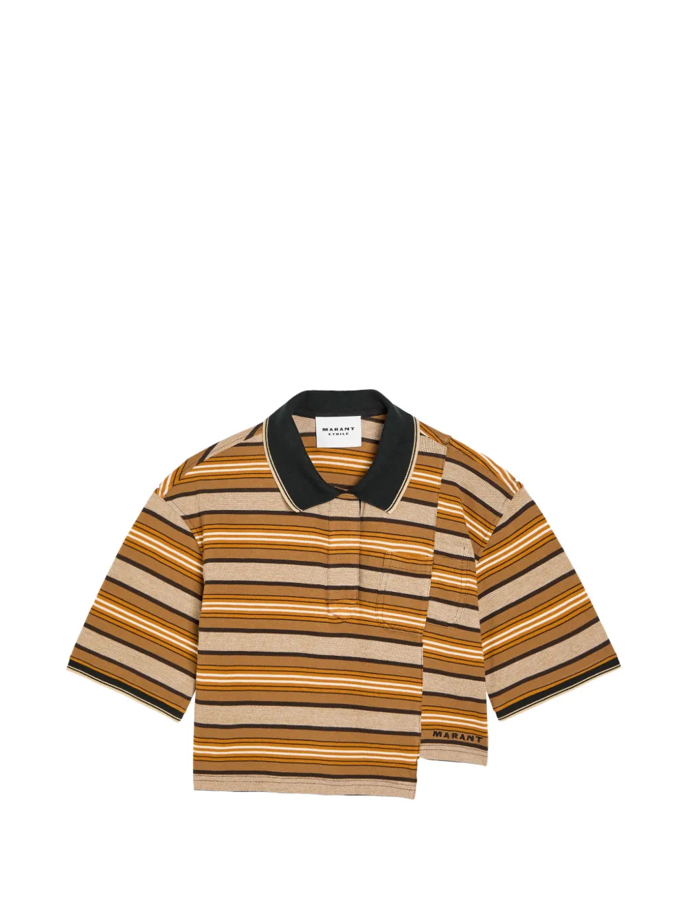 Etoile Isalyne striped pocket polo top - Toni neutri