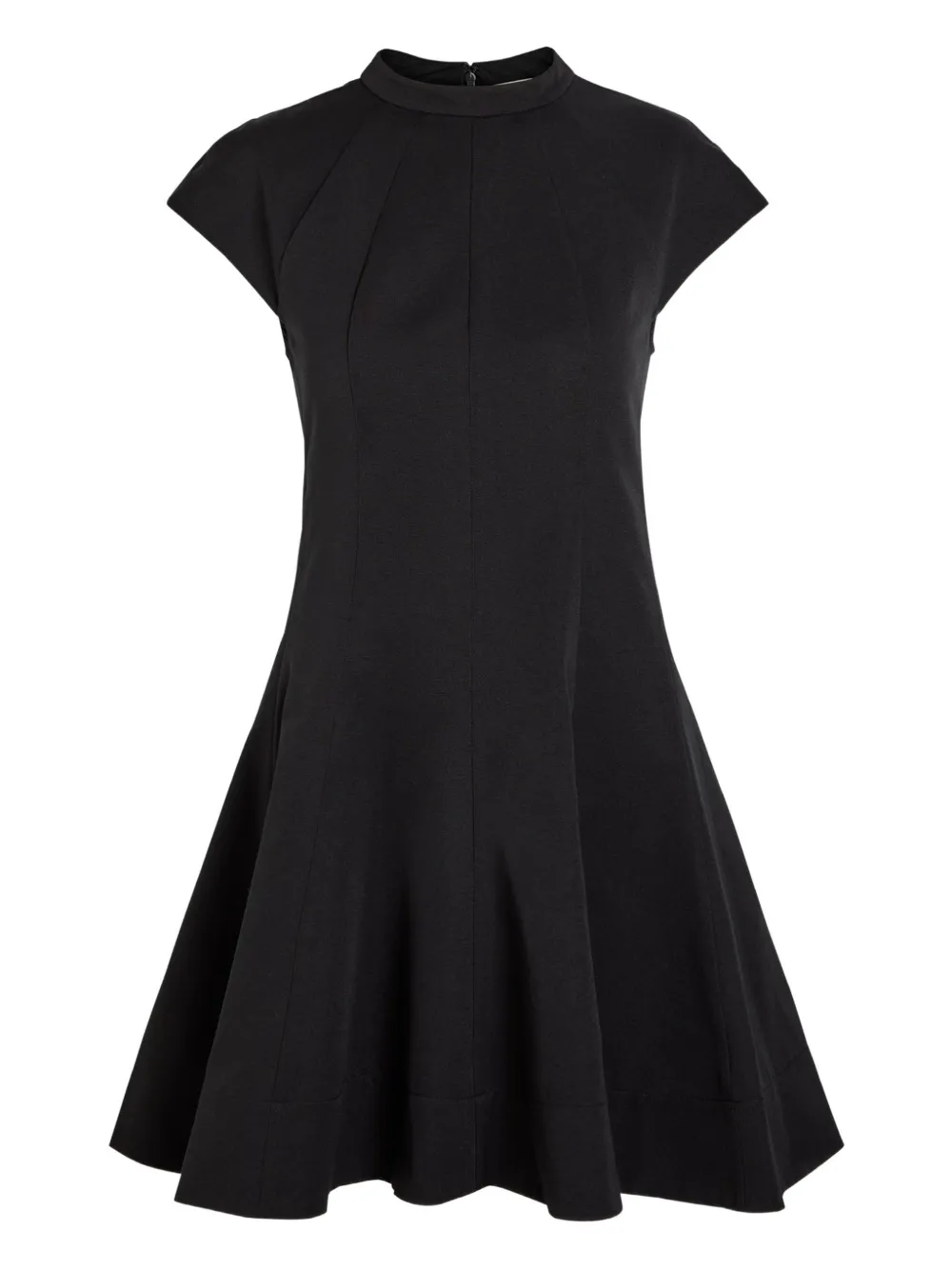 STAUD mock-neck A-line dress - Nero