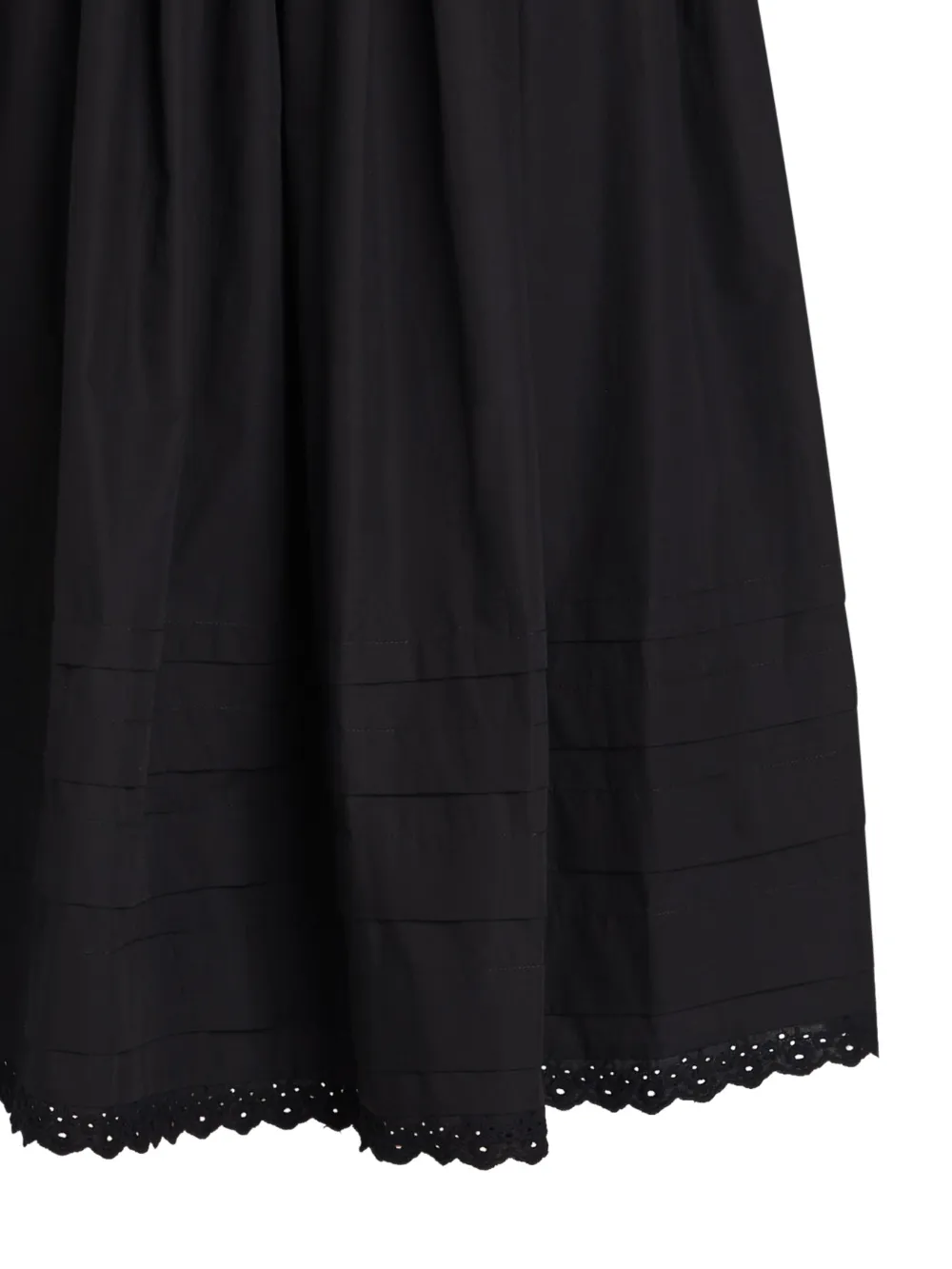 Faithfull the Brand Ruth broderie anglaise midi-rok - Zwart
