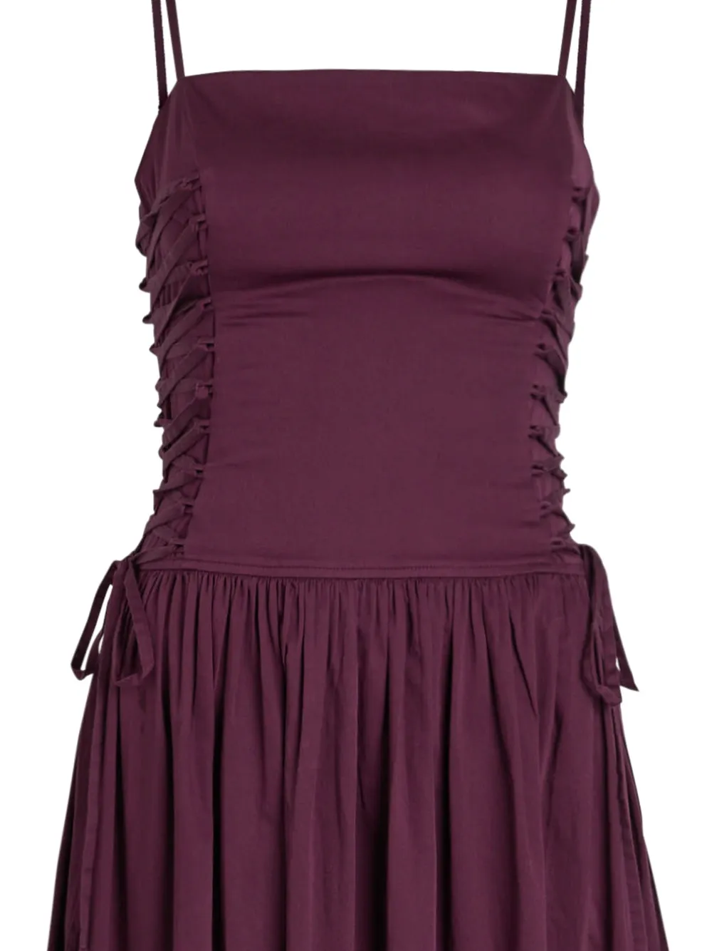 DAMSON MADDER Jurk met ruches en veters - Paars