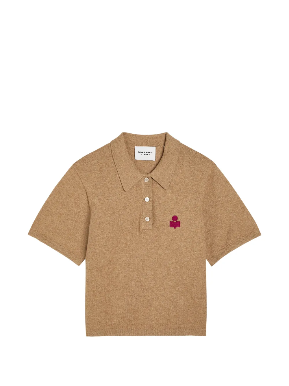 MARANT ÉTOILE Althea poloshirt met logo-applicatie Beige