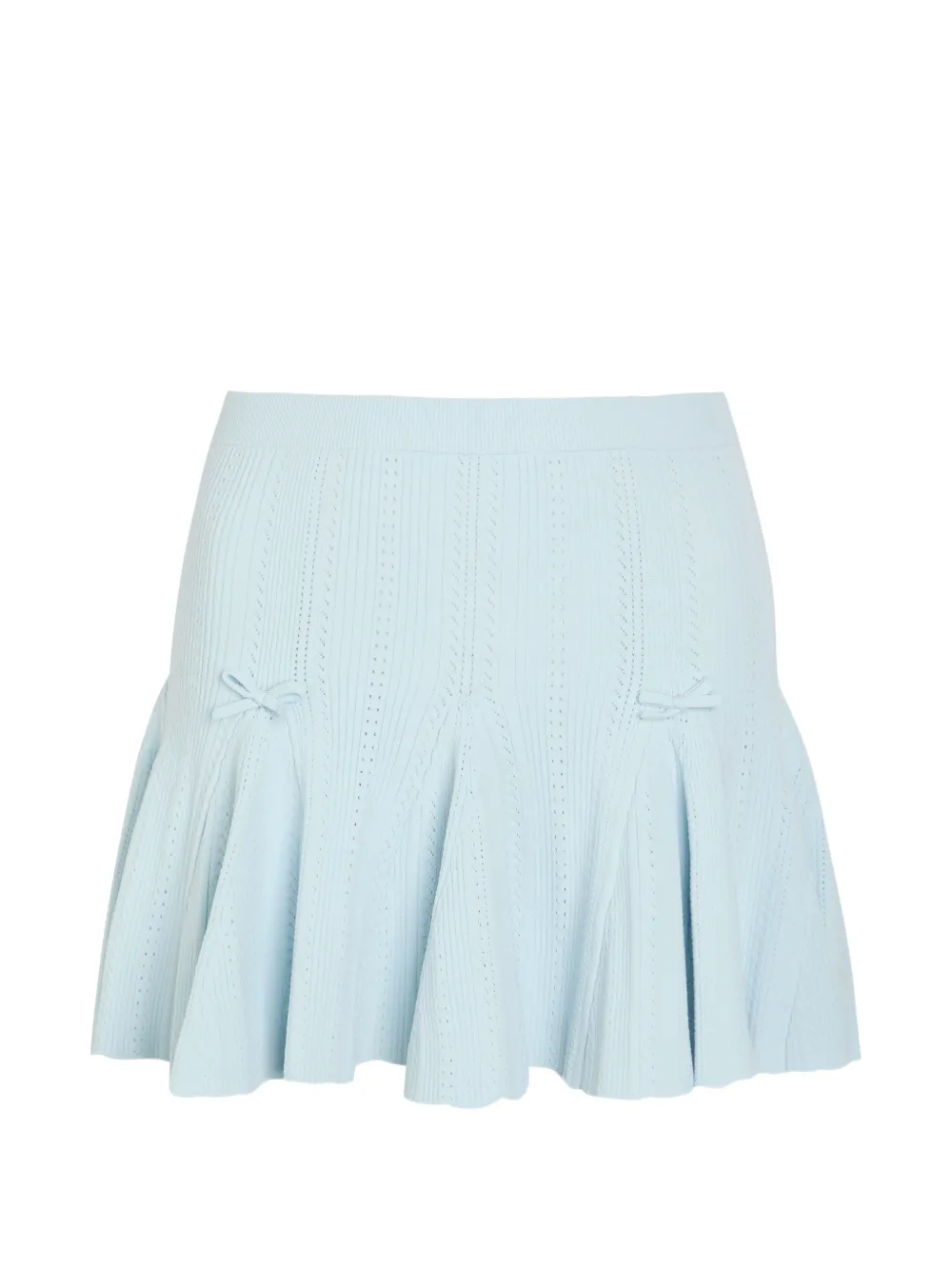 LoveShackFancy Meryl bow-detail mini skirt - Blu