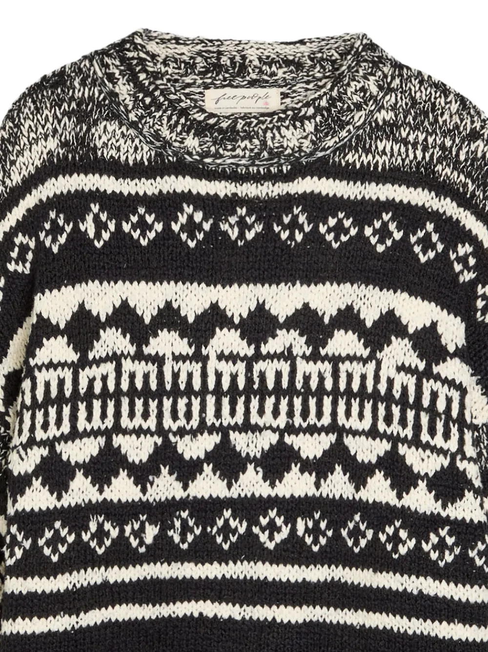  Free People Dani Patterned Knitwear - Black 