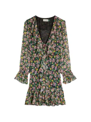 Rixo Margaux butterfly-print Jacquard Mini Dress | Blue | FARFETCH BH