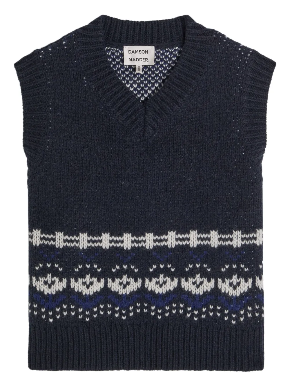 DAMSON MADDER Top con scollo a V - Blu