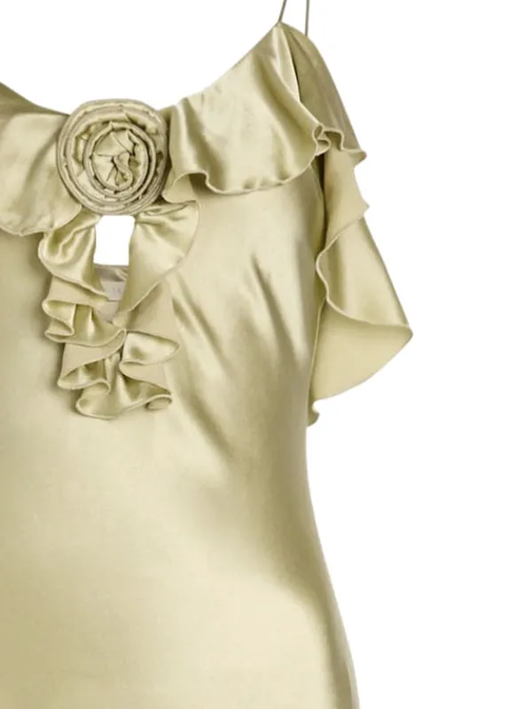 De La Vali Esperanza Gown | Neutrals | FARFETCH
