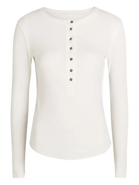 Free People Jamie Henley button ribbed blouse