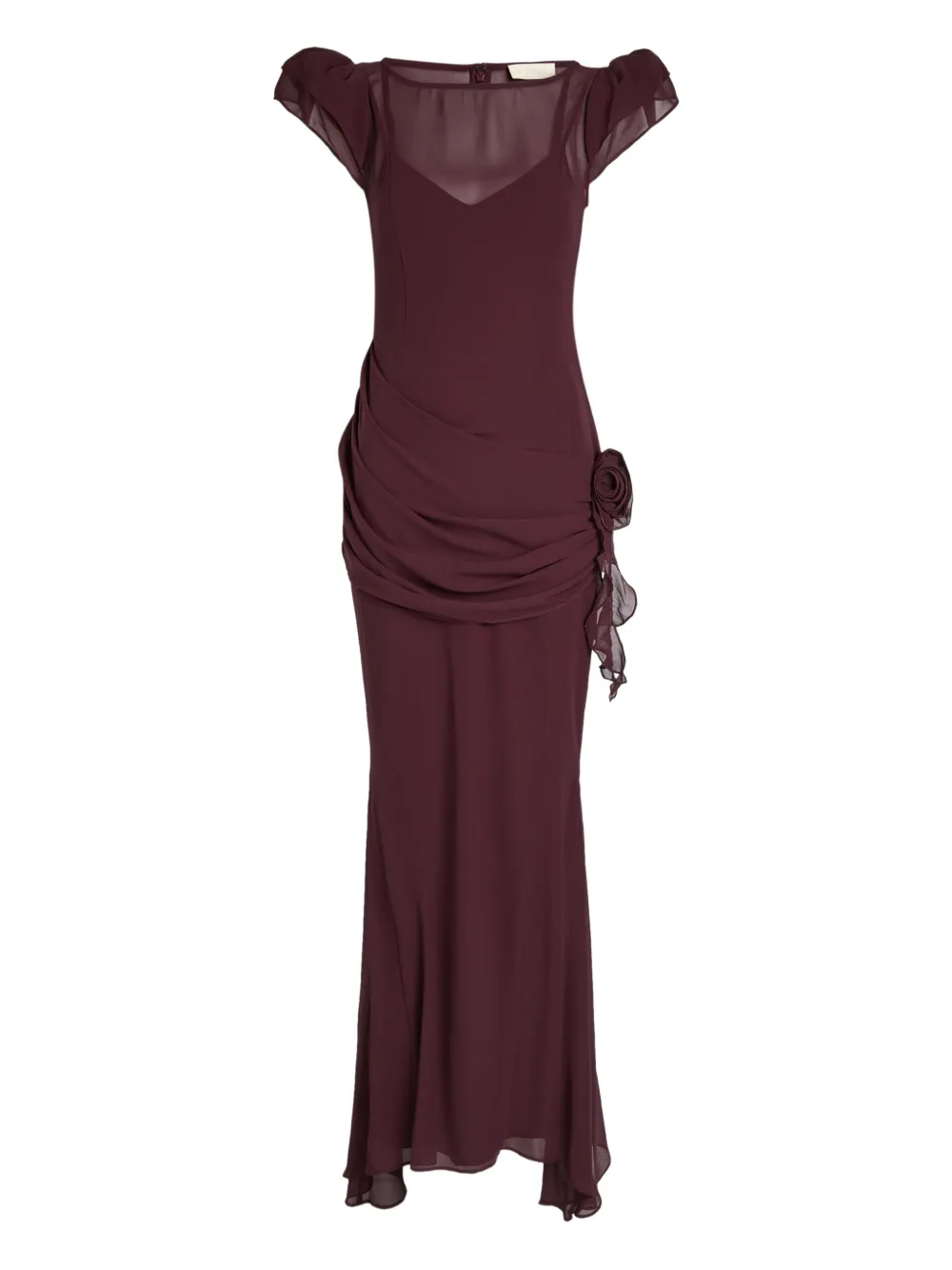 De La Vali floral draped maxi dress - Viola