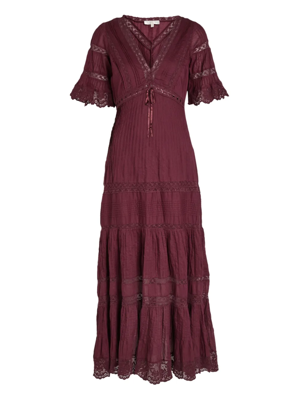 LoveShackFancy Abito midi Marlowe - Rosso