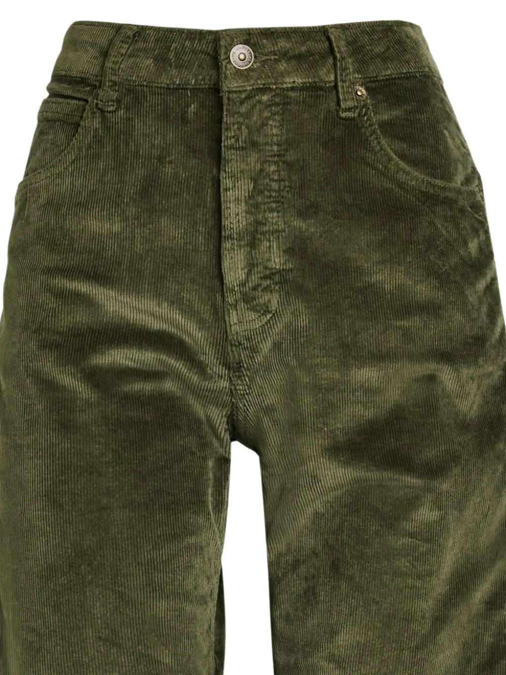 Free People Deep Trance ribfluwelen broek - Groen