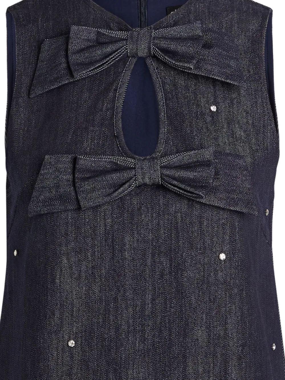 Sister Jane Mini-jurk verfraaid met strik - Blauw