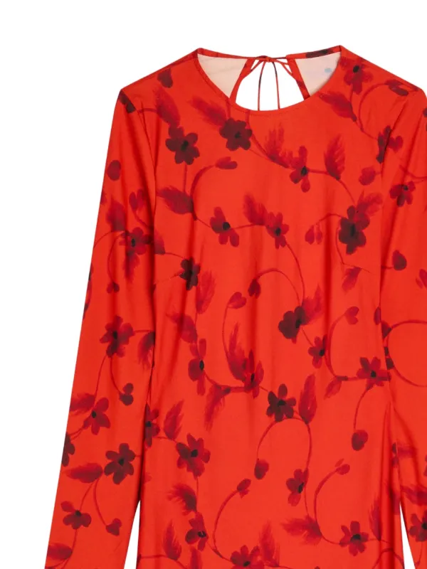 Faithfull The Brand long-sleeved Floral Maxi Dress | Red | FARFETCH