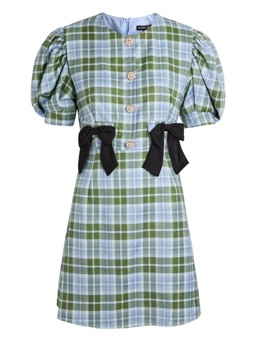 Sister Jane Abito a quadri con fiocco - Verde