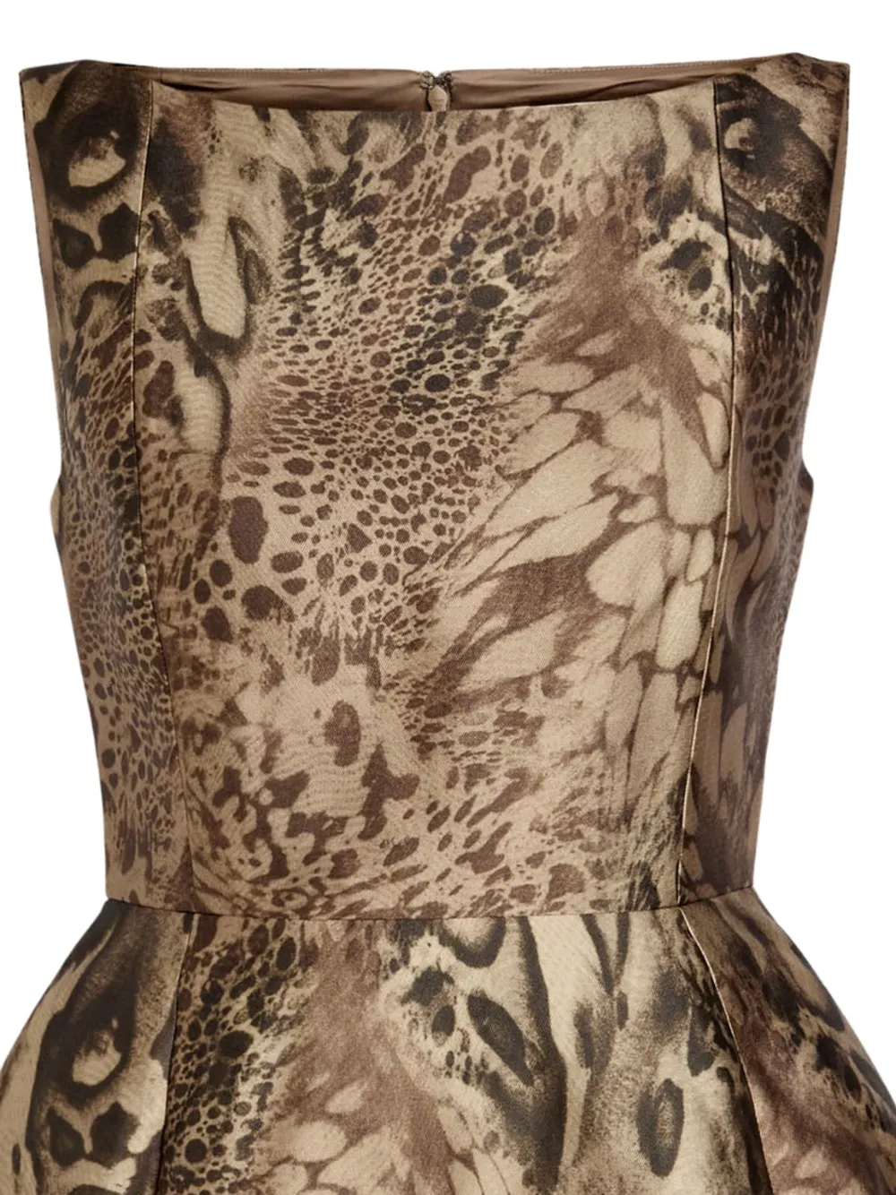 De La Vali Pampero mouwloze mini-jurk met dierenprint - Bruin