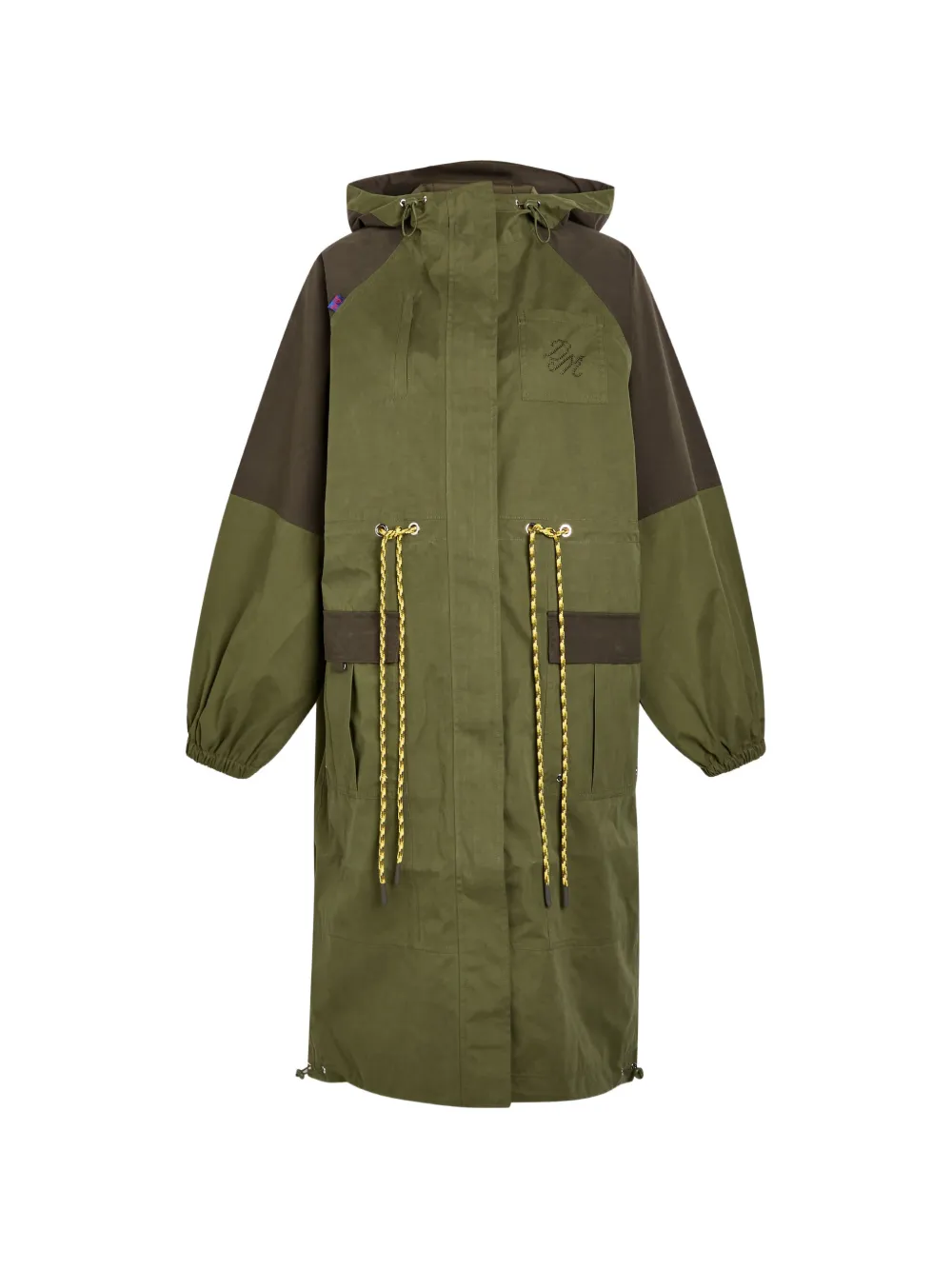 DAMSON MADDER Cappotto Logan con design color-block - Verde