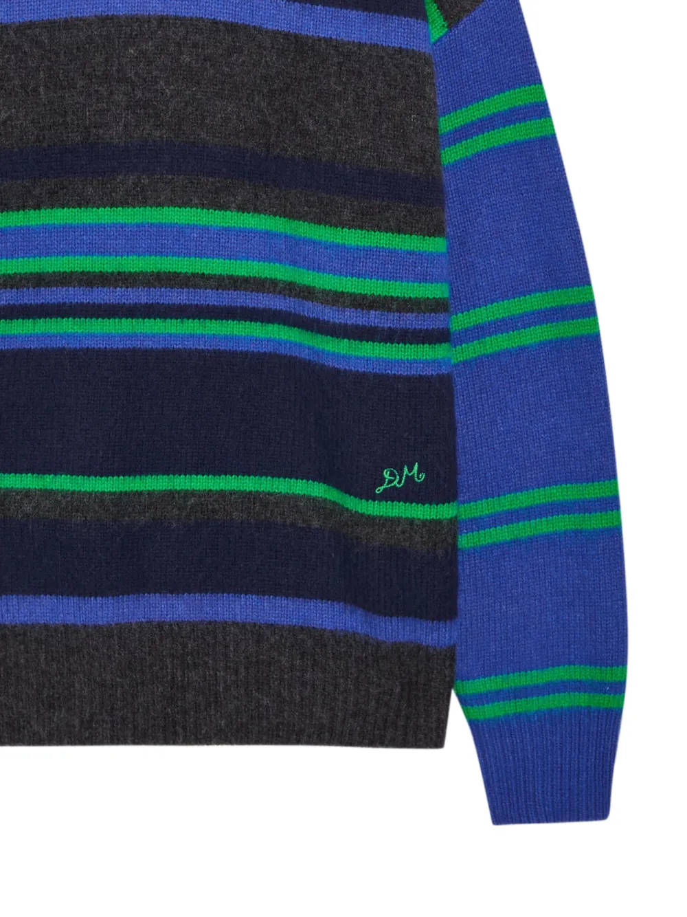  Damson Madder Striped Long-sleeve Jumper - Grey 