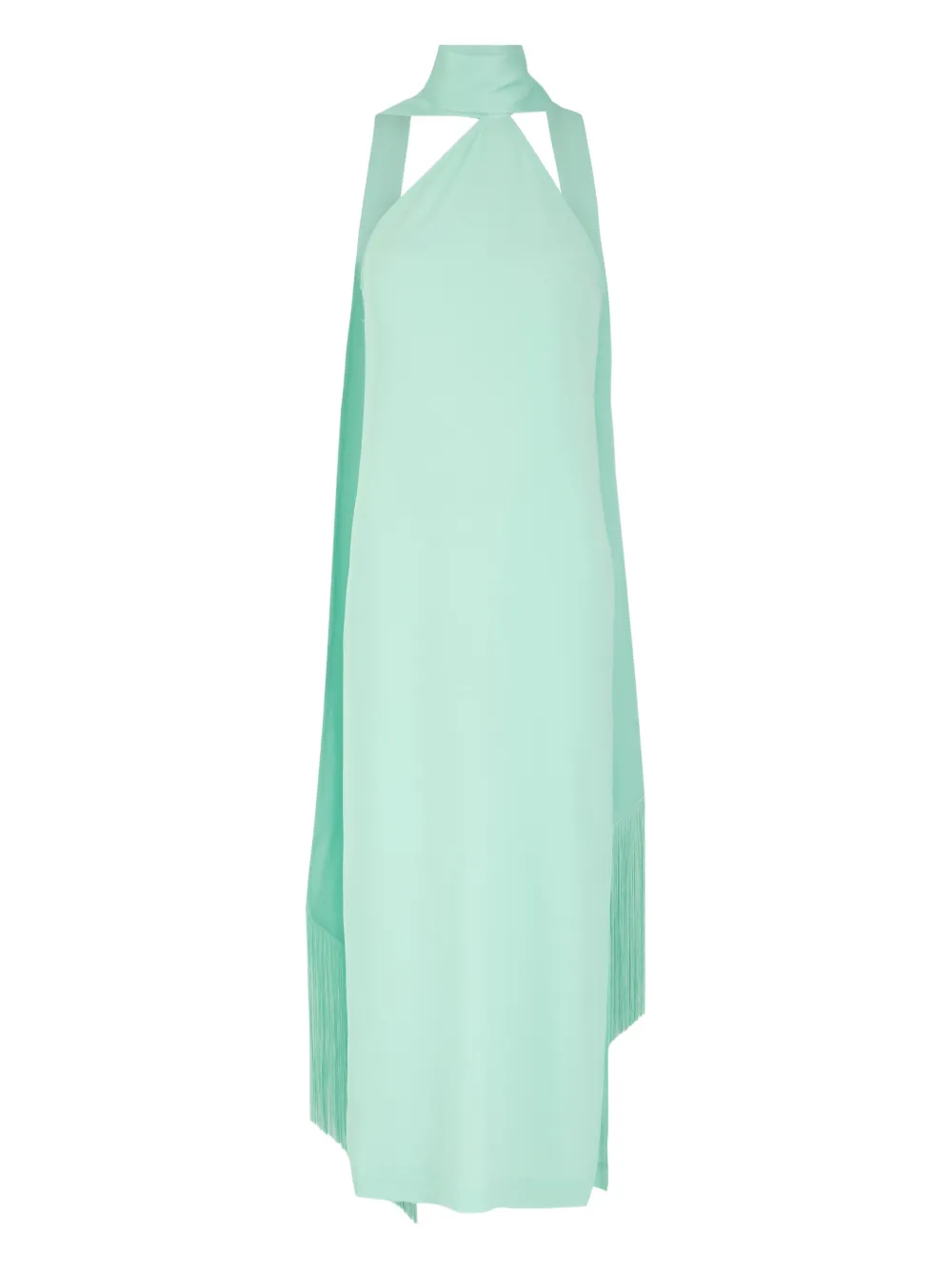 Taller Marmo Abito Kempner con frange - Verde