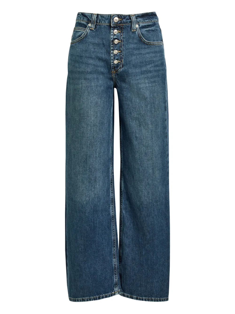 Free People Jeans Nia con cinque tasche - Blu