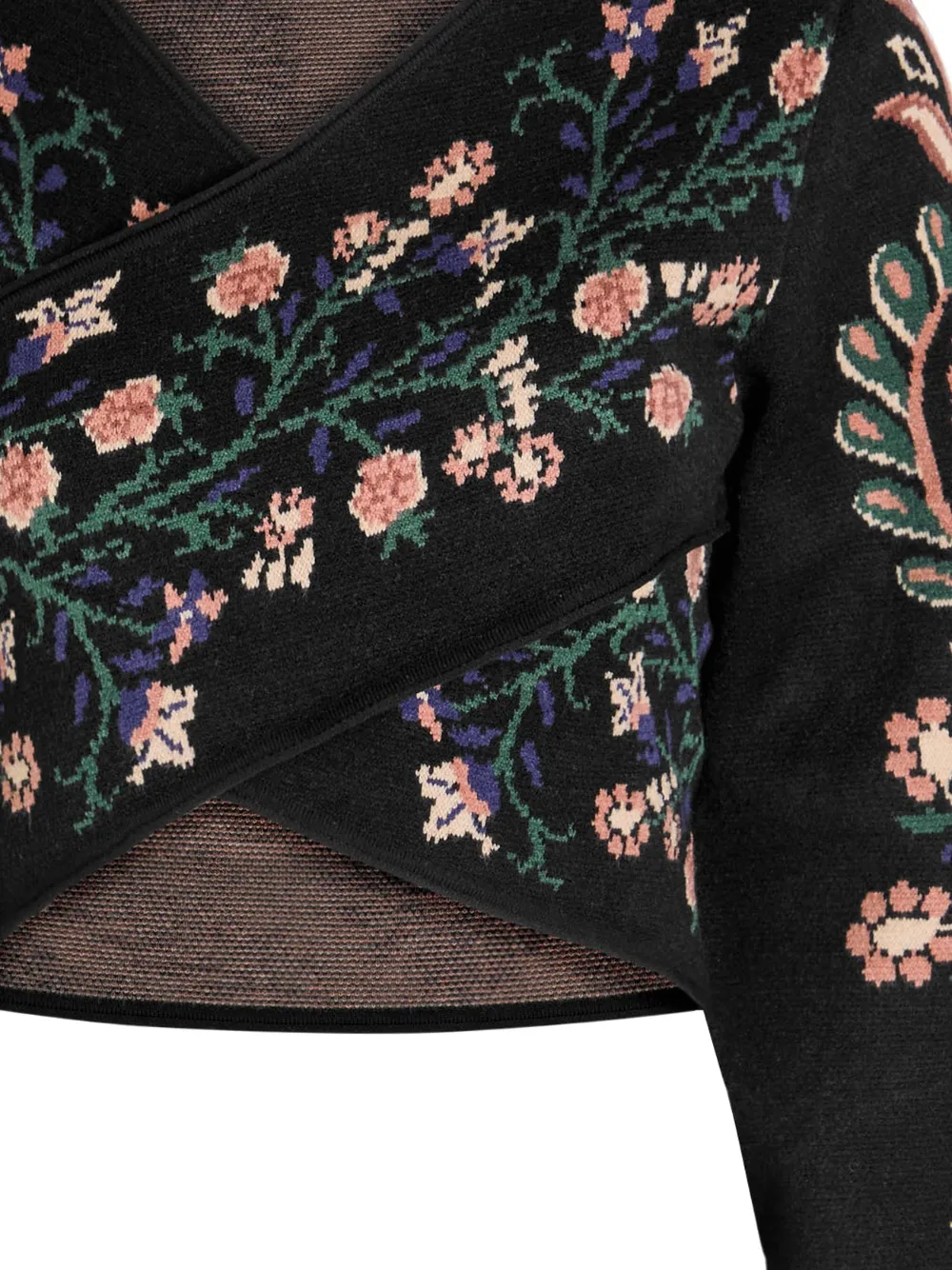 Marvelous Garden Floral-Jacquard Sweater