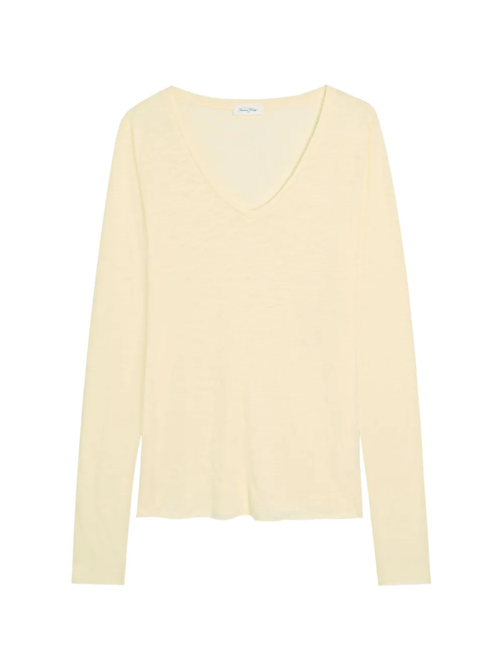 American Vintage V-neck long-sleeve T-shirt - Toni neutri