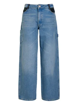 Polo Ralph Lauren Calça Jeans Wide Leg Em Algodão | Azul | FARFETCH BR