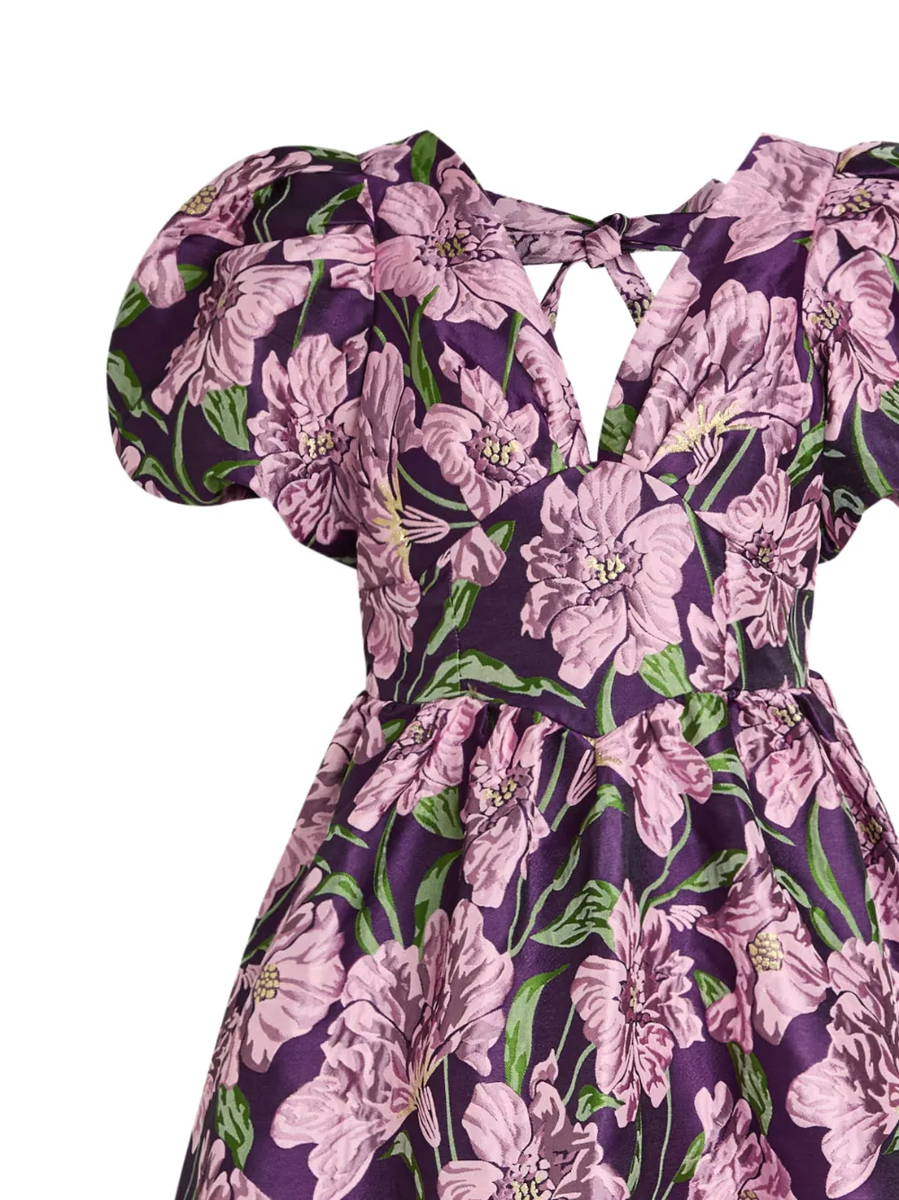 Sister Jane Floraison midi-jurk met jacquard - Paars