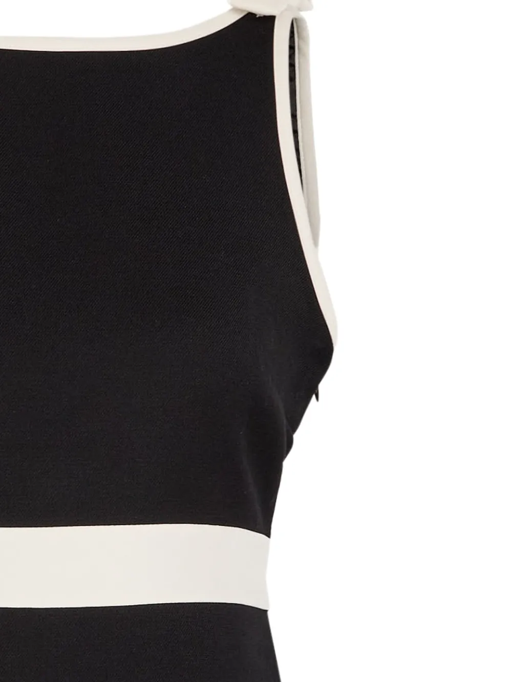 LoveShackFancy Catrice mini-jurk met strikapplicatie - Zwart