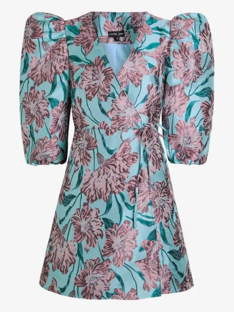 Sister Jane puffed-sleeve floral-print dress