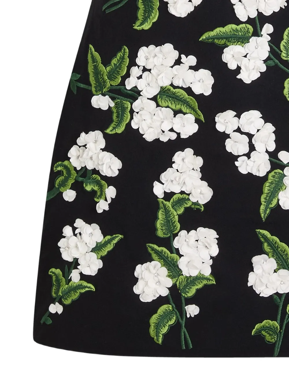 Alice + olivia Velia strapless mini-jurk met bloemenprint - Zwart