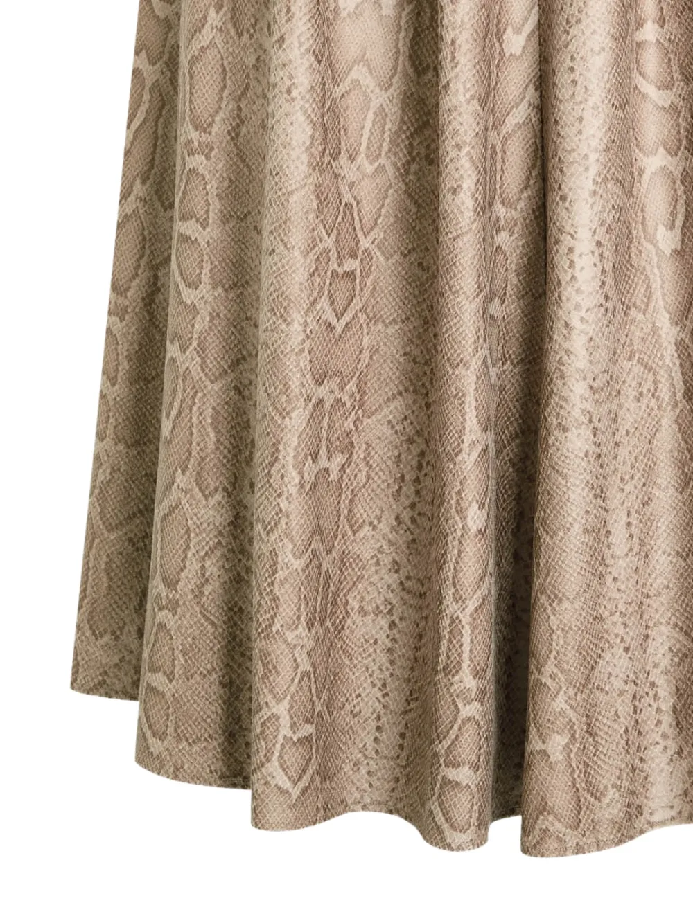 Forte Forte Elastische rok met slangenprint - Beige