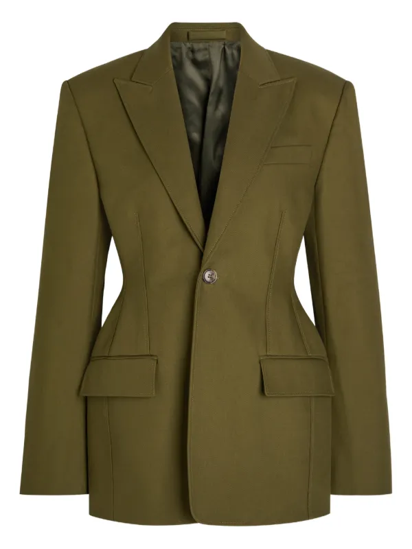 WARDROBE.NYC Notched-lapels Blazer in Green