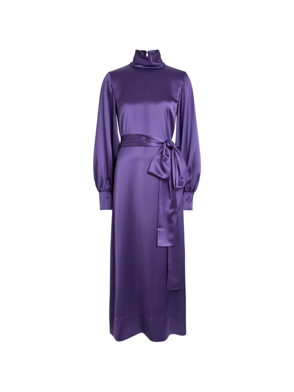 JOSEPH Cels belted satin midi dress - Viola