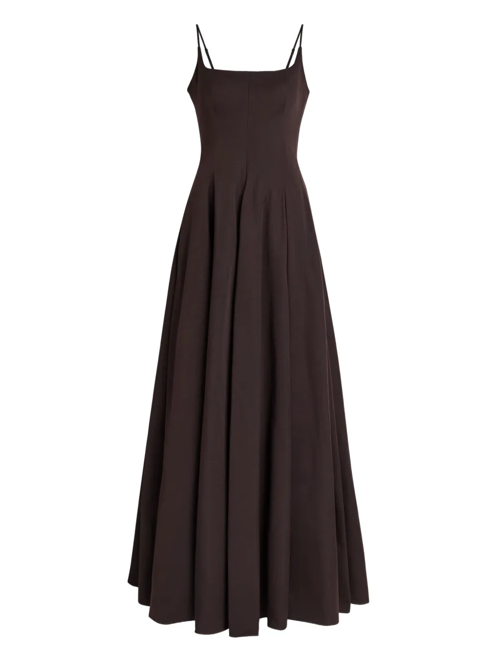 STAUD Joy square-neck flared maxi dress - Brown