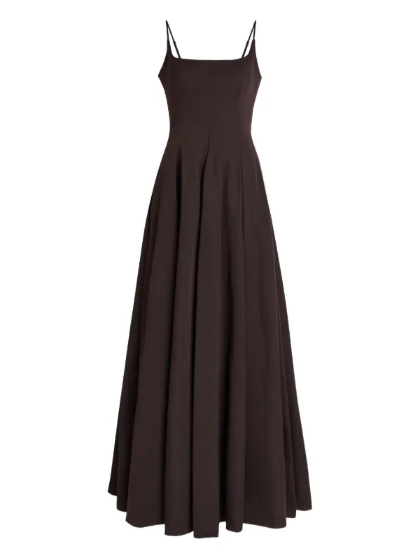 Staud Joy Square-neck Maxi Dress - Brown