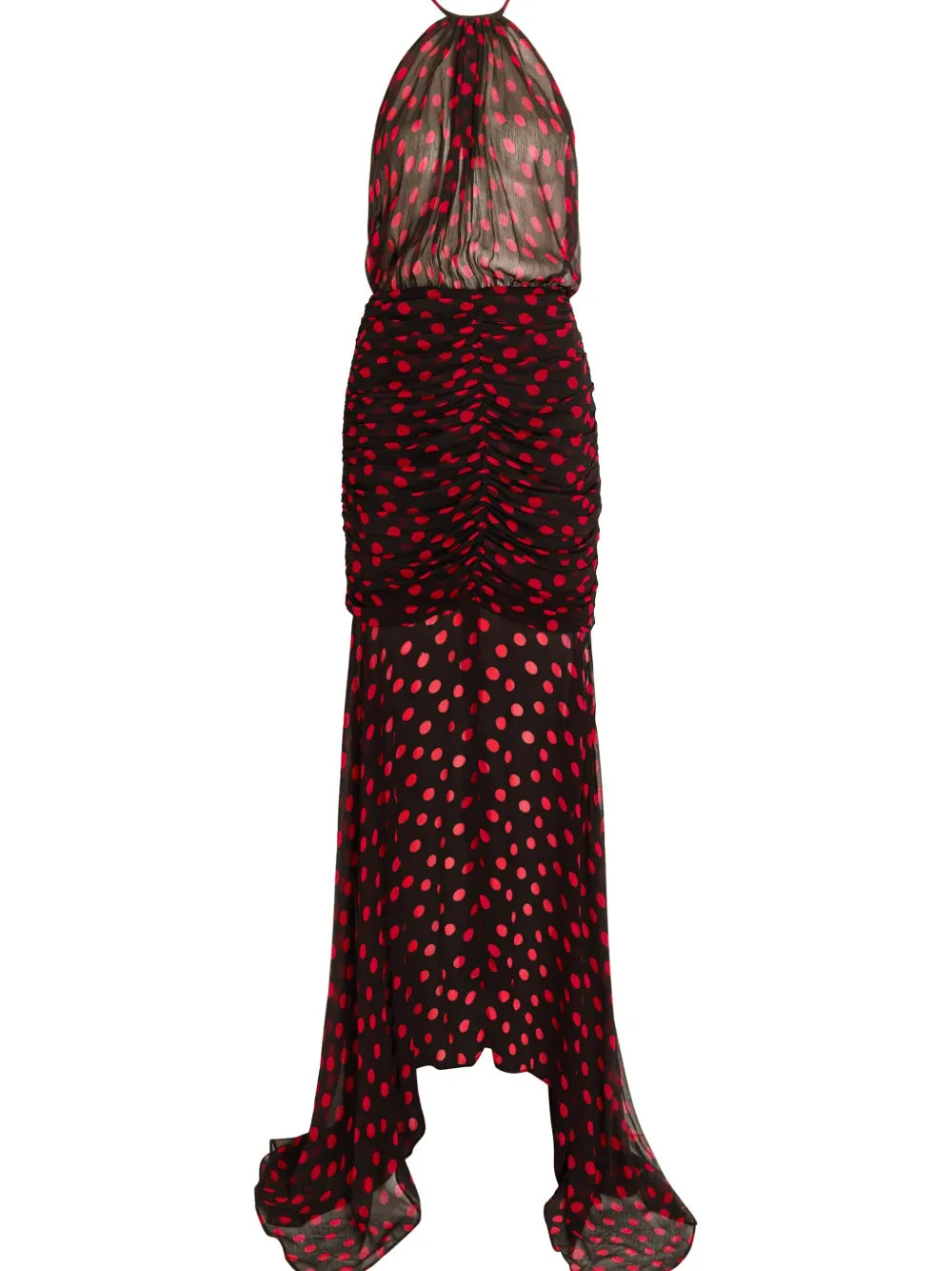 Ronny Kobo Tilda midi-jurk met stippen - Zwart