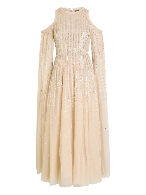 Needle & Thread sequin ruffled midi dress