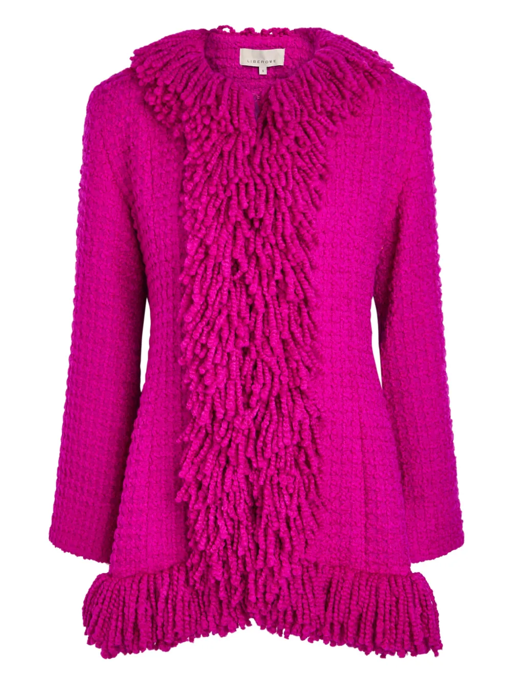 LIBEROWE Cappotto con frange - Rosa