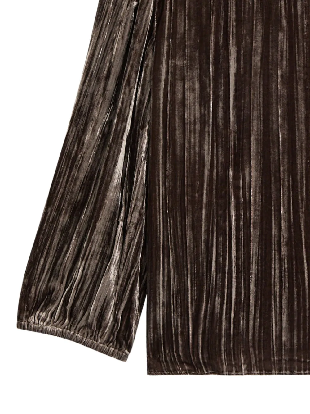 Eileen Fisher Fluwelen top met ronde hals - Bruin