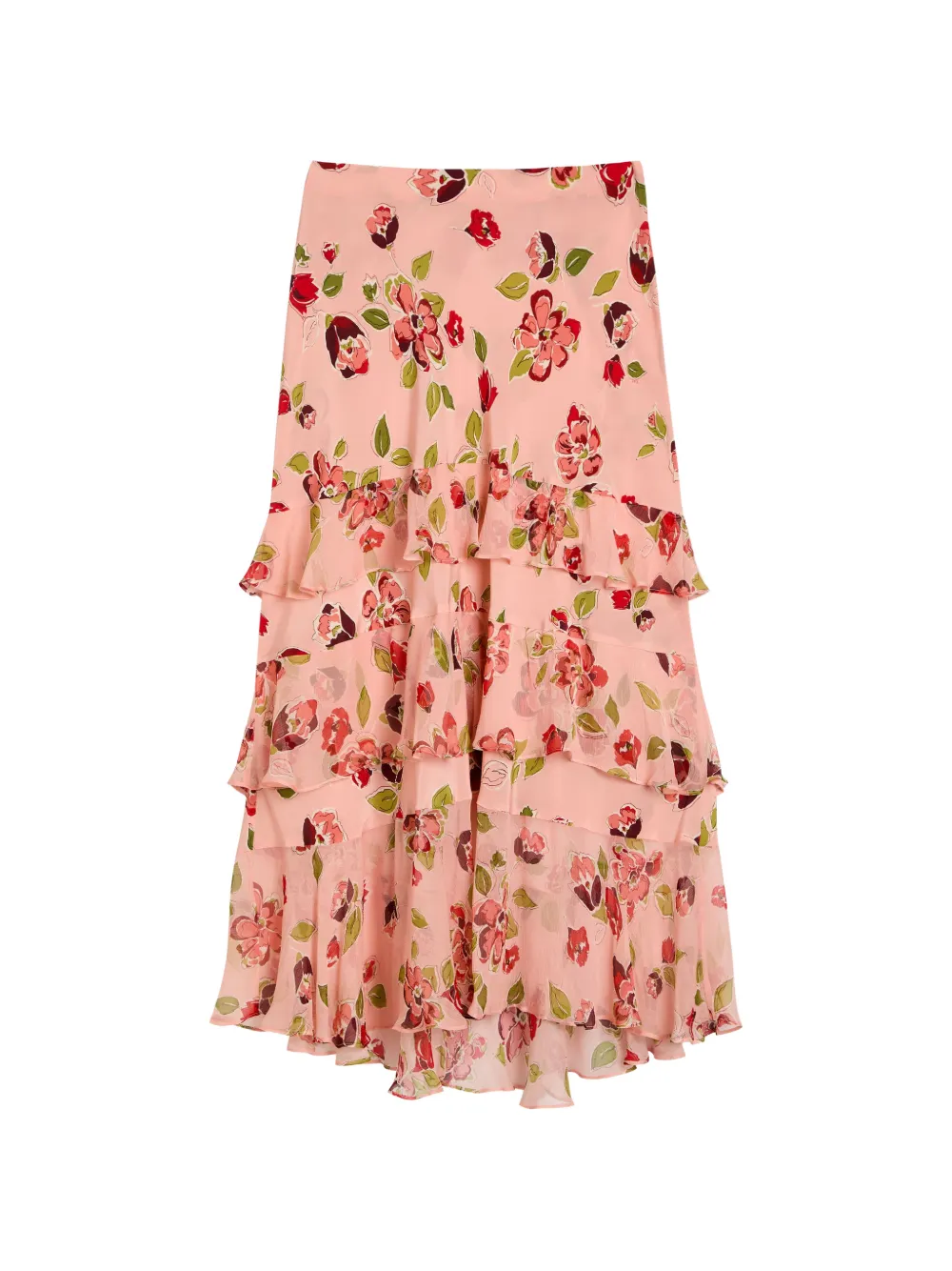 Rixo Preslee floral-pattern midi skirt - Rosa