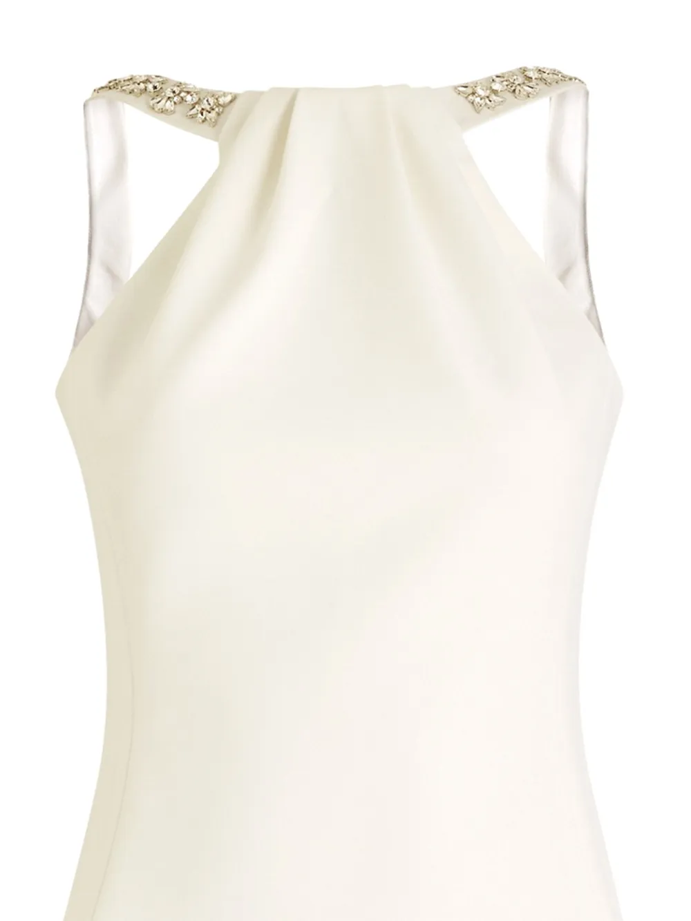 Huishan Zhang Eileen mini-jurk met halternek - Beige