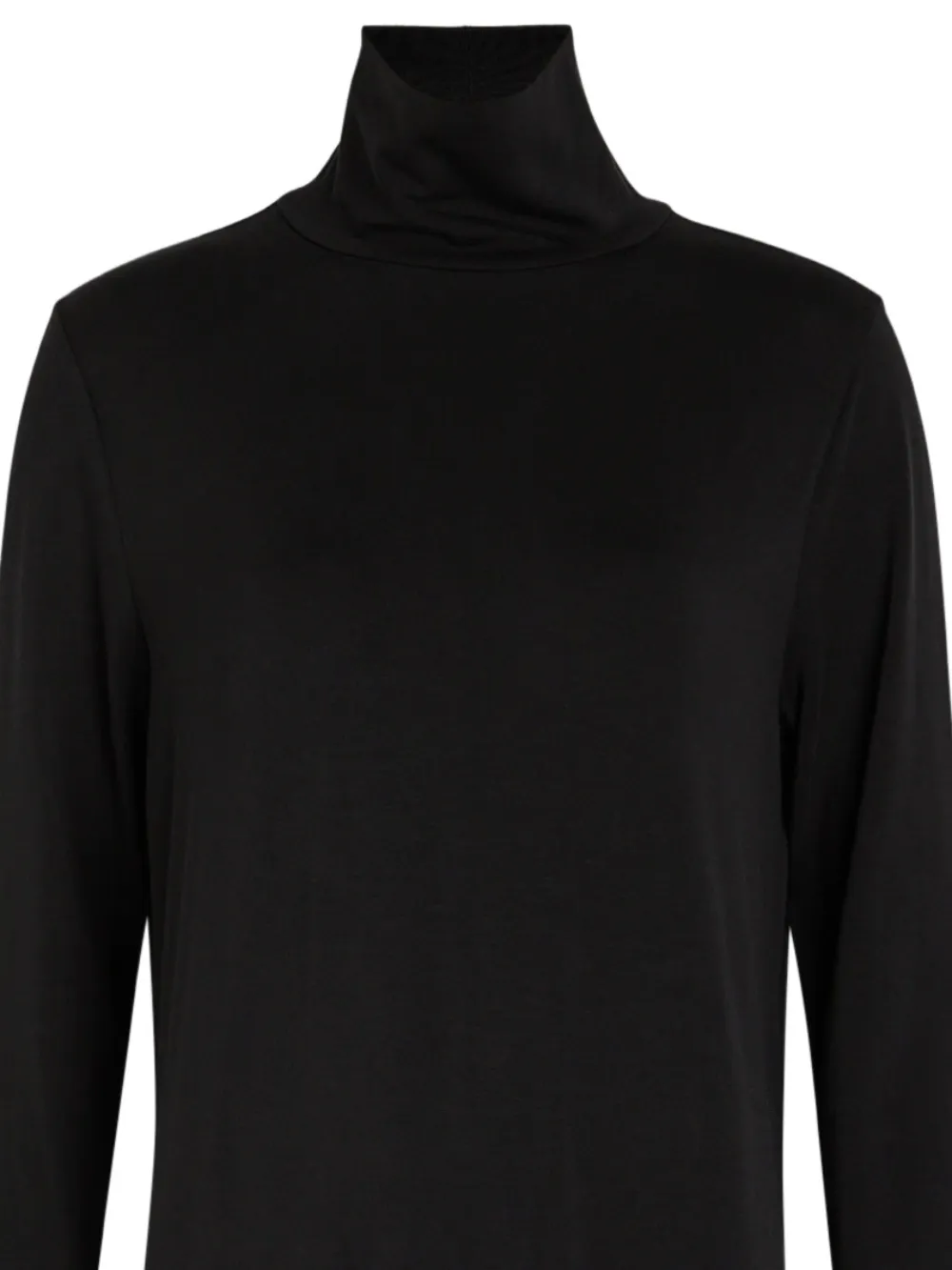 Eileen Fisher Midi-jurk met col en lange mouwen - Zwart