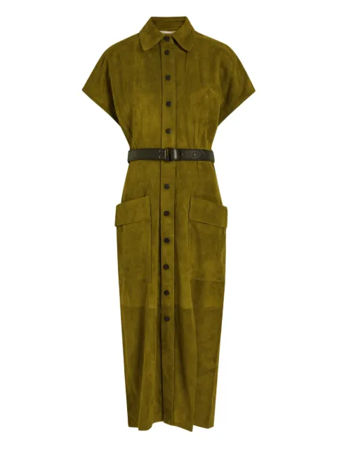 Skiim belted-waist buttoned dress