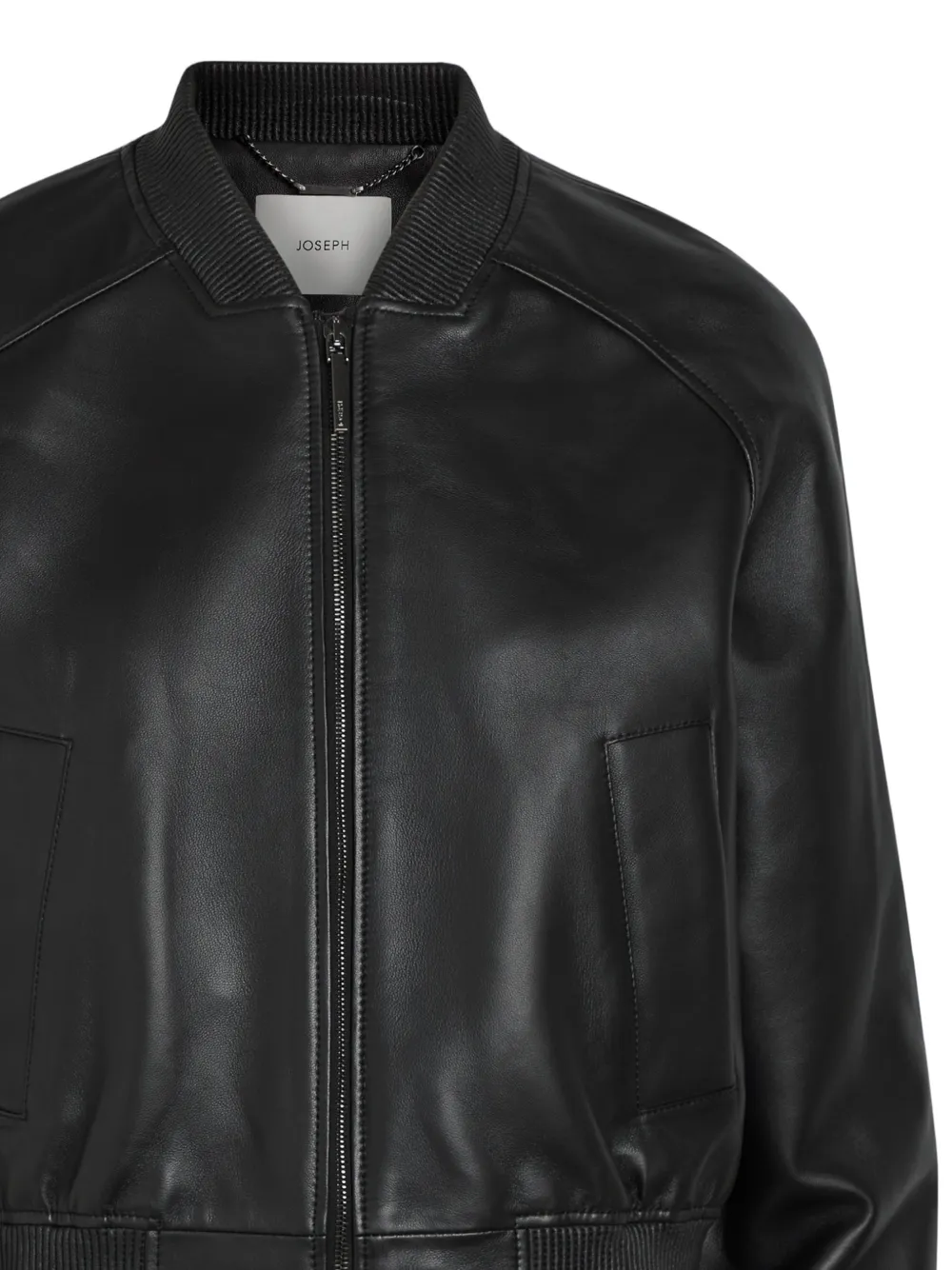  Joseph Quinn Leather Bomber Jacket - Black 