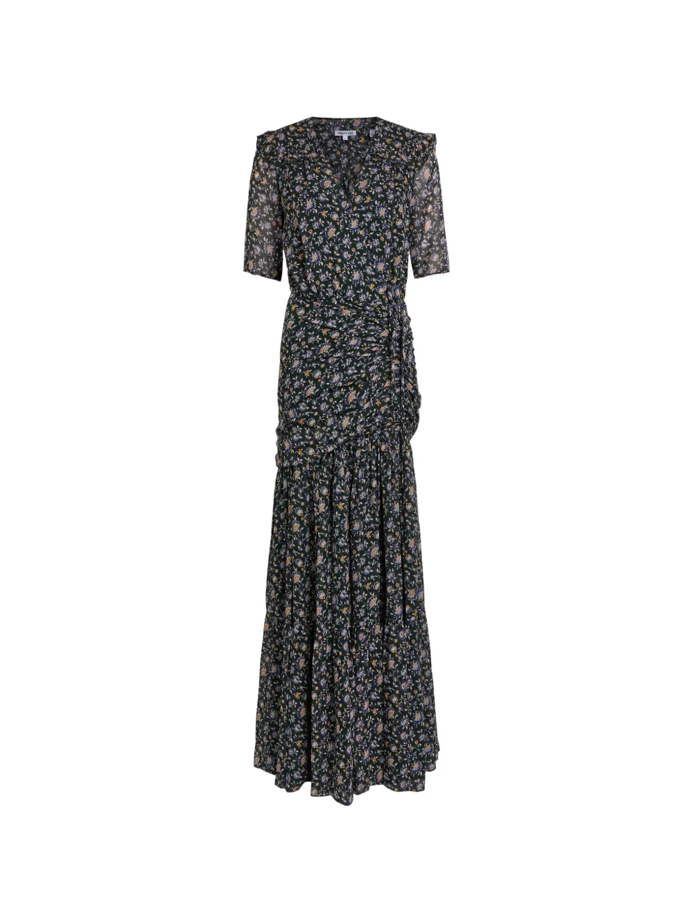 Veronica Beard ruffled floral-print maxi dress - Verde
