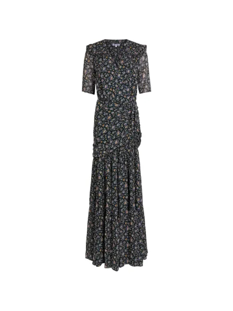 Veronica Beard ruffled floral-print maxi dress
