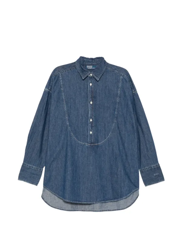 Polo Ralph Lauren Denim Tuxedo Shirt in Blue