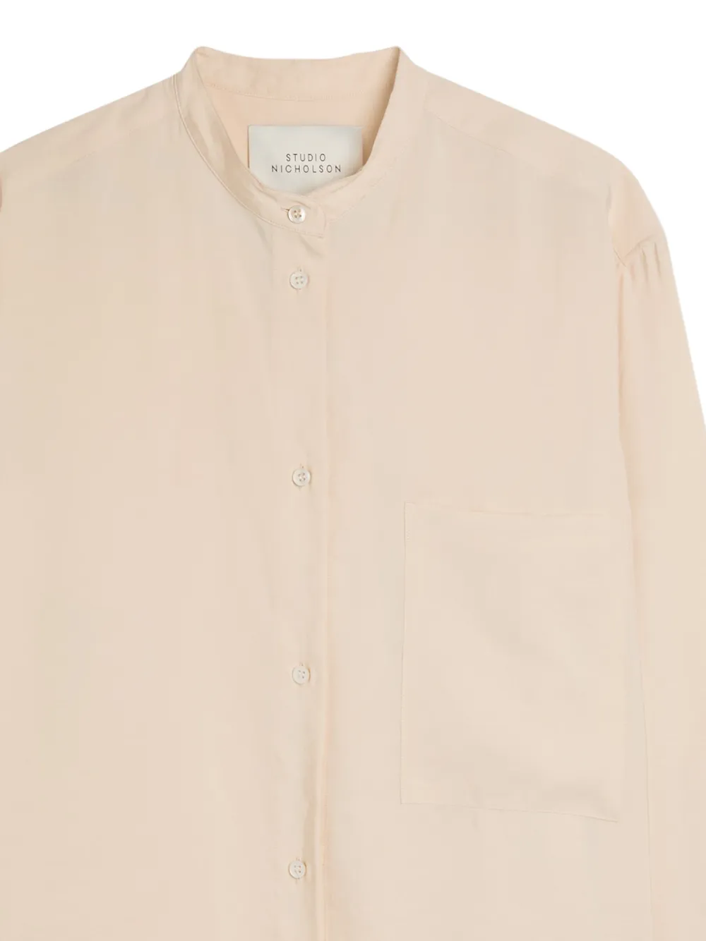  Studio Nicholson Collarless Shirt - Neutrals 