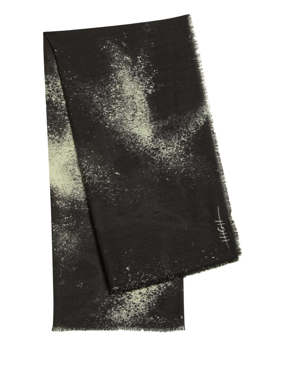 High Sciarpa Chirp con frange - Nero