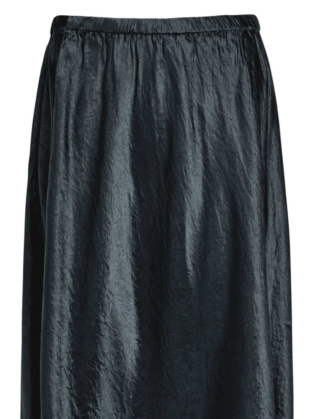  Eileen Fisher Crinkled Satin Skirt - Black 